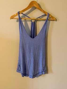 We The Free Free People Trapeze Tank Blue Racerback Swing Top Size S